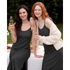 image:imageStelle Nightgowns for Women Racerback Sleeveless Pajama Dress Spaghetti Strap Sleepwear NightshirtCharcoal
