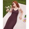 image:imageStelle Nightgowns for Women Racerback Sleeveless Pajama Dress Spaghetti Strap Sleepwear NightshirtHeather Burgundy
