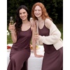 image:imageStelle Nightgowns for Women Racerback Sleeveless Pajama Dress Spaghetti Strap Sleepwear NightshirtHeather Burgundy
