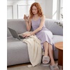 image:imageStelle Nightgowns for Women Racerback Sleeveless Pajama Dress Spaghetti Strap Sleepwear NightshirtHeather Lavender