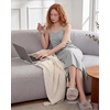 image:imageStelle Nightgowns for Women Racerback Sleeveless Pajama Dress Spaghetti Strap Sleepwear NightshirtLight Hearher Grey
