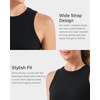 image:imageStelle Ribbed Tank Tops for Women High Neck Sleeveless Cami Stretch Slim Top Casual Workout Basic TshirtBlack