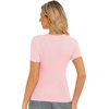 image:imageStelle Ribbed Tops for Women Short Sleeve Tshirt Slim Fit Basic Tee Casual BlouseCherry Blossom