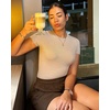 image:imageStelle Ribbed Tops for Women Short Sleeve Tshirt Slim Fit Basic Tee Casual BlouseDesert Beige