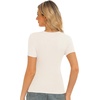 image:imageStelle Ribbed Tops for Women Short Sleeve Tshirt Slim Fit Basic Tee Casual BlouseIvory