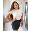 image:imageStelle Ribbed Tops for Women Short Sleeve Tshirt Slim Fit Basic Tee Casual BlouseIvory