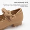 image:imageStelle Tap Shoes for Toddler Girls Bow Mary Jane Dance Shoes  Decorative bow detailSteel toe heel tapsCushioned insolePadded heel collarBeginner tap danceTan