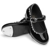 image:imageStelle Tap Shoes for Toddler Girls Scallop Trim  Elegant scalloped designHidden hookandloop closureStrap with faux buckleMary Jane styleCushioned comfortBlack