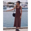 image:imageStelle Women Nightgowns Long Sleeveless Sleepwear Racerback Pajama Dress NightshirtHeather Burgundy