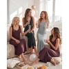 image:imageStelle Women Nightgowns Long Sleeveless Sleepwear Racerback Pajama Dress NightshirtHeather Burgundy