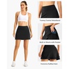 image:imageStelle Women Tennis Skirt Athletic Skort High Waisted Golf Inner Shorts with Pockets Running Sports PickleballBlack