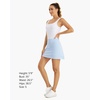 image:imageStelle Women Tennis Skirt Athletic Skort High Waisted Golf Inner Shorts with Pockets Running Sports PickleballLight Blue