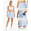 image:imageStelle Women Tennis Skirt Athletic Skort High Waisted Golf Inner Shorts with Pockets Running Sports PickleballLight Blue