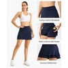 image:imageStelle Women Tennis Skirt Athletic Skort High Waisted Golf Inner Shorts with Pockets Running Sports PickleballNavy