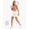 image:imageStelle Women Tennis Skirt Athletic Skort High Waisted Golf Inner Shorts with Pockets Running Sports PickleballWhite