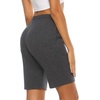 image:imageStelle Womens 710 Cotton Bermuda Shorts Knee Length Comfy Lounge Athletic Sweat Shorts with Deep Pockets10 Charcoal