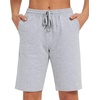 image:imageStelle Womens 710 Cotton Bermuda Shorts Knee Length Comfy Lounge Athletic Sweat Shorts with Deep Pockets10 Lightgrey