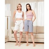 image:imageStelle Womens 710 Cotton Bermuda Shorts Knee Length Comfy Lounge Athletic Sweat Shorts with Deep Pockets10 Lightgrey