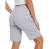image:imageStelle Womens 710 Cotton Bermuda Shorts Knee Length Comfy Lounge Athletic Sweat Shorts with Deep Pockets10 Lightgrey