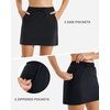 image:imageStelle Womens Golf Skort Skirts 16 Hiking Skort for Tennis Outdoors Quick Drying Athletic Workout Skort with PocketsBlack