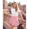 image:imageStelle Womens High Waist Athletic Skorts Flowy Mini Cake Skirt Casual Skorts with Shorts PocketBallet Pink