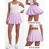 image:imageStelle Womens High Waist Athletic Skorts Flowy Mini Cake Skirt Casual Skorts with Shorts PocketLavender