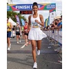 image:imageStelle Womens High Waist Athletic Skorts Flowy Mini Cake Skirt Casual Skorts with Shorts PocketWhite