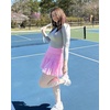image:imageStelle Womens High Waist Athletic Skorts with Shorts Pockets Ruffle Flowy Mini Cake Skirt Layered Pleated Cute Casual SummerCotton Candy