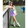 image:imageStelle Womens High Waist Athletic Skorts with Shorts Pockets Ruffle Flowy Mini Cake Skirt Layered Pleated Cute Casual SummerLilac