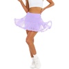 image:imageStelle Womens High Waist Athletic Skorts with Shorts Pockets Ruffle Flowy Mini Cake Skirt Layered Pleated Cute Casual SummerLilac