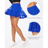 image:imageStelle Womens High Waist Athletic Skorts with Shorts Pockets Ruffle Flowy Mini Cake Skirt Layered Pleated Cute Casual SummerSapphire