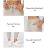 image:imageStelle Womens High Waist Drawstring Jogger Athletic Lounge Sweatpants with PocketsOat Milk