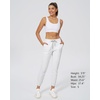image:imageStelle Womens High Waist Drawstring Jogger Athletic Lounge Sweatpants with PocketsUltra Light Grey