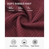 image:imageStelle Womens Long Sleeve Henley T Shirts Button Ribbed Knit Loose Fit Basic Tops Fall Fashion OutfitsBurgundy