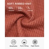 image:imageStelle Womens Long Sleeve Henley T Shirts Button Ribbed Knit Loose Fit Basic Tops Fall Fashion OutfitsBurnt Orange
