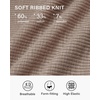 image:imageStelle Womens Long Sleeve Henley T Shirts Button Ribbed Knit Loose Fit Basic Tops Fall Fashion OutfitsLatte