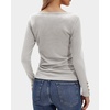 image:imageStelle Womens Long Sleeve Henley T Shirts Button Ribbed Knit Loose Fit Basic Tops Fall Fashion OutfitsLight Grey