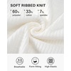 image:imageStelle Womens Long Sleeve Henley T Shirts Button Ribbed Knit Loose Fit Basic Tops Fall Fashion OutfitsWhite