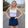 image:imageStelle Womens Ribbed Tank Tops Seamless Padded Workout Crop Top Sleeveless Square Neck Cami Basic ShirtsWhite