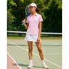 image:imageStelle Womens V Neck Golf Polo Shirts UPF 50 Short Sleeve Tennis Shirt Collared Workout Tops Quick DryCherry Blossom