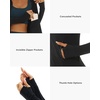 image:imageStelle Womens Zip Up Jackets Lightweight Athletic Running Jacket Workout Slim Fit Yoga Track Clothes with Thumb HolesBlack