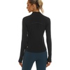 image:imageStelle Womens Zip Up Jackets Lightweight Athletic Running Jacket Workout Slim Fit Yoga Track Clothes with Thumb HolesBlack