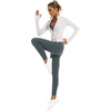 image:imageStelle Womens Zip Up Jackets Lightweight Athletic Running Jacket Workout Slim Fit Yoga Track Clothes with Thumb HolesChalk
