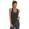 image:imageStelle Workout Tank Tops for Women Athletic Sleeveless Scoop Neck Racerback Shirt with Chest Pocket Yoga Gym Running Summer Top CharcoalL