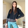 image:imageStelle Zip Up Hoodies for Women Fleece Crop Jackets Long Sleeve Hooded Sweatshirts with Pockets Casual CoatBlack