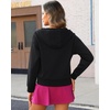 image:imageStelle Zip Up Hoodies for Women Fleece Crop Jackets Long Sleeve Hooded Sweatshirts with Pockets Casual CoatBlack
