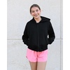 image:imageStelle Zip Up Hoodies for Women Fleece Crop Jackets Long Sleeve Hooded Sweatshirts with Pockets Casual CoatBlack