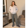 image:imageStelle Zip Up Hoodies for Women Fleece Crop Jackets Long Sleeve Hooded Sweatshirts with Pockets Casual CoatLight Grey