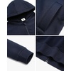 image:imageStelle Zip Up Hoodies for Women Fleece Crop Jackets Long Sleeve Hooded Sweatshirts with Pockets Casual CoatNavy