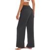 image:imageStelle 28 Wide Leg Yoga Pants Womens High Waisted Cozy Sweatpants Flowy Sports Athletic Lounge Pants with PocketsCharcoal